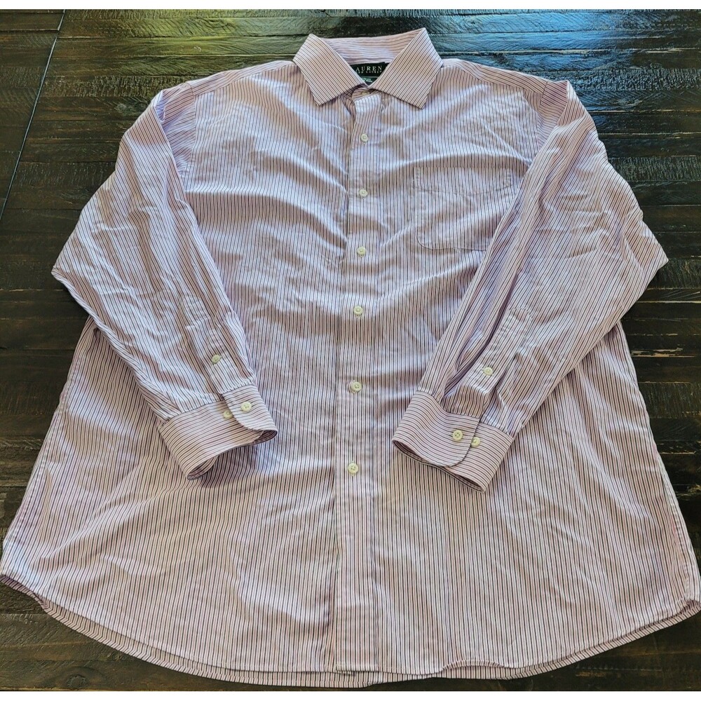 Lauren Ralph Lauren Green Label Men’s Dress Shirt 18.5 34/35 Slim Fit Pink